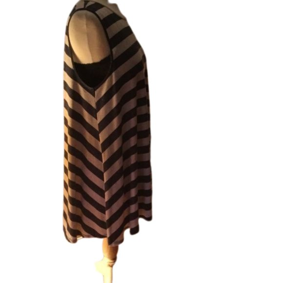 Free People Long Striped Sleeveless Top. L - Picture 4 of 4